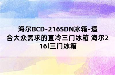 海尔BCD-216SDN冰箱-适合大众需求的直冷三门冰箱 海尔216l三门冰箱